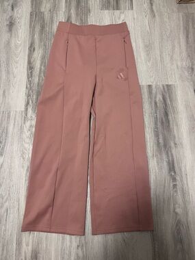 adidas Rose Pink Wide-Leg Athletic Pants
